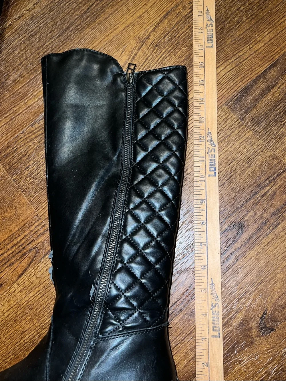 Mossimo Supply Co. Black Knee High Quilted Y2K Classic Riding Boots Size 8